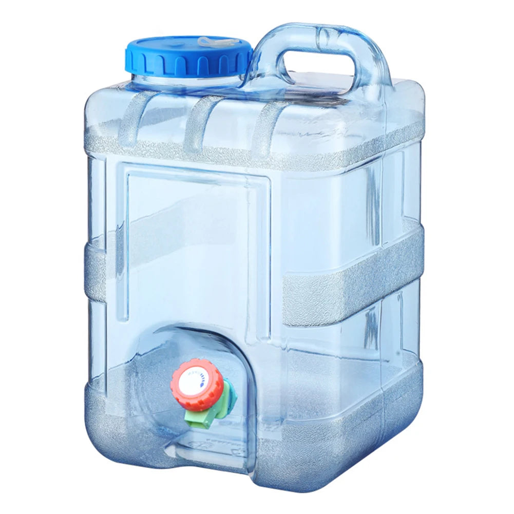 Survival Kit - 7.5/10/15L Drinking Water Container with Spigot Leakproof Camping Water Tank Large Capacity Water Storage Carrier for Hiking Car