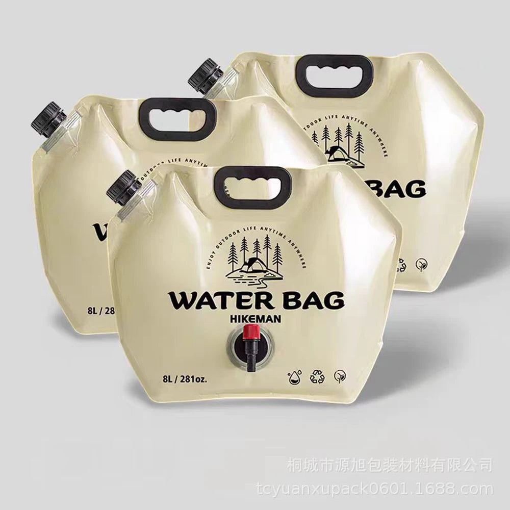 💧Survival Kit - 8L Portable Foldable Water Storage Bag – Outdoor Large Capacity Food-Grade Water Carrier for Camping, Hiking & Car Use