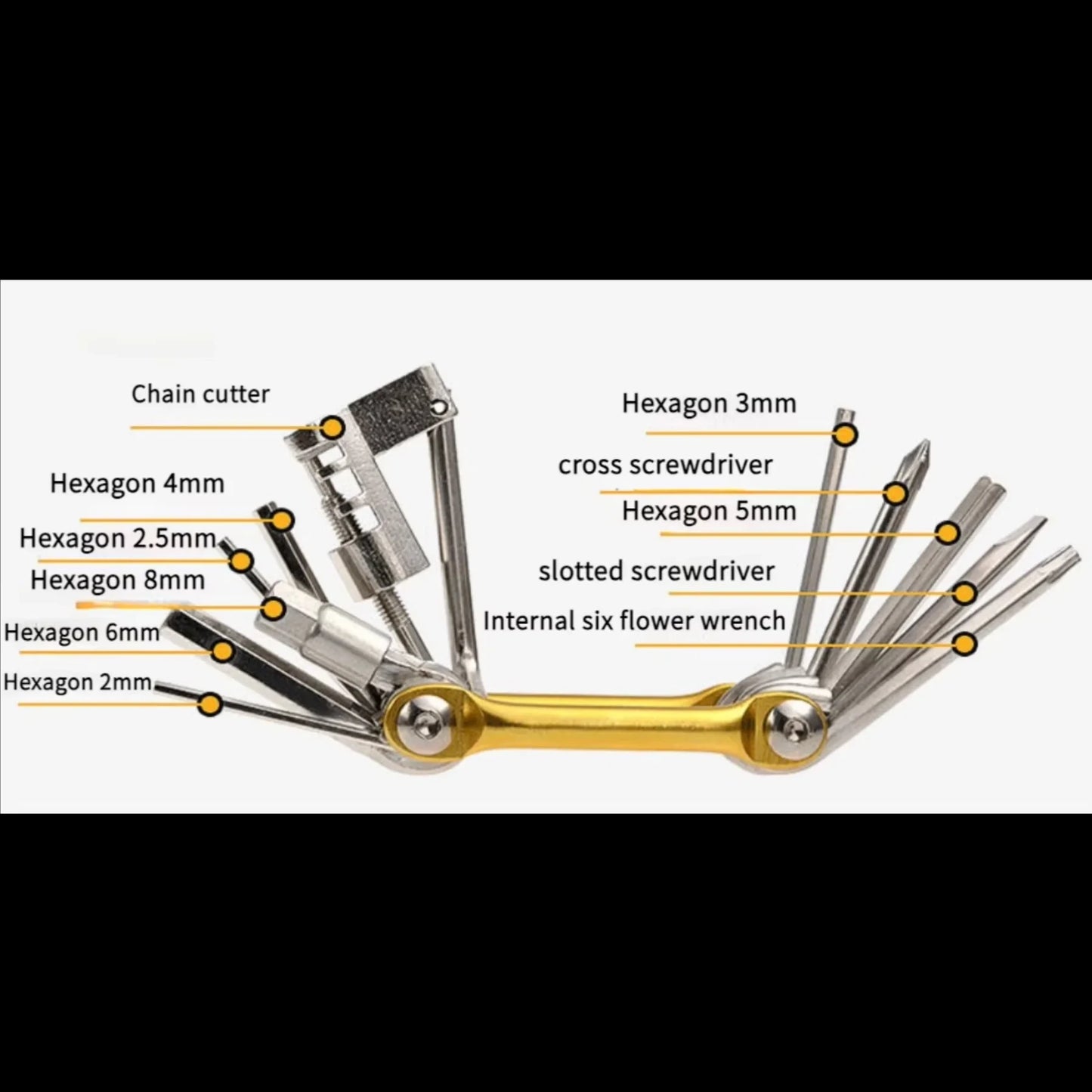 🔧 11-in-1 Bicycle Multi Tool – Chain Splitter, Cutter, Wrench, Screwdriver for MTB & Road Bike Repair