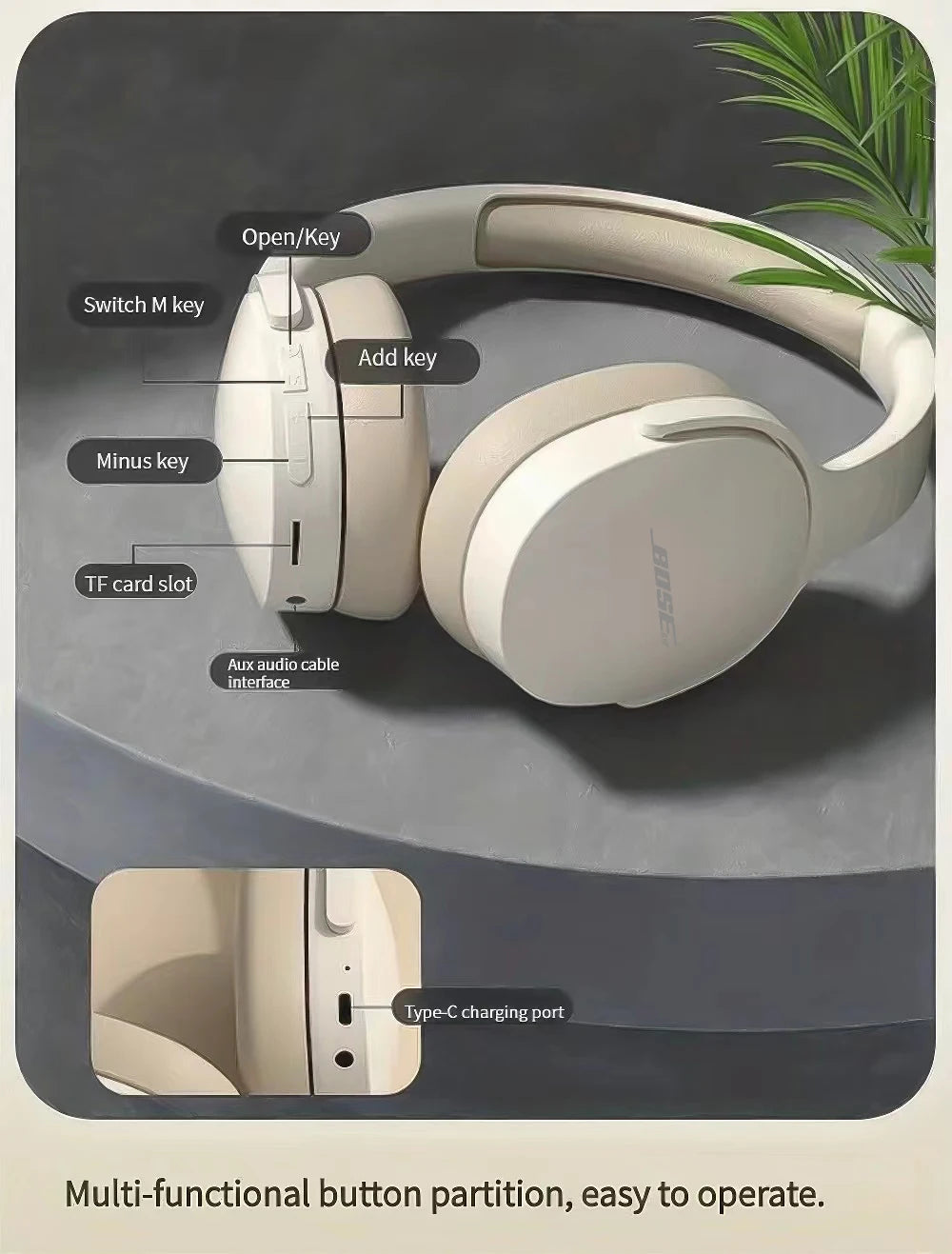 🎧 Bosebye P2961 Wireless Bluetooth 5.3 Earbuds — Original Stereo HiFi Headset with Mic