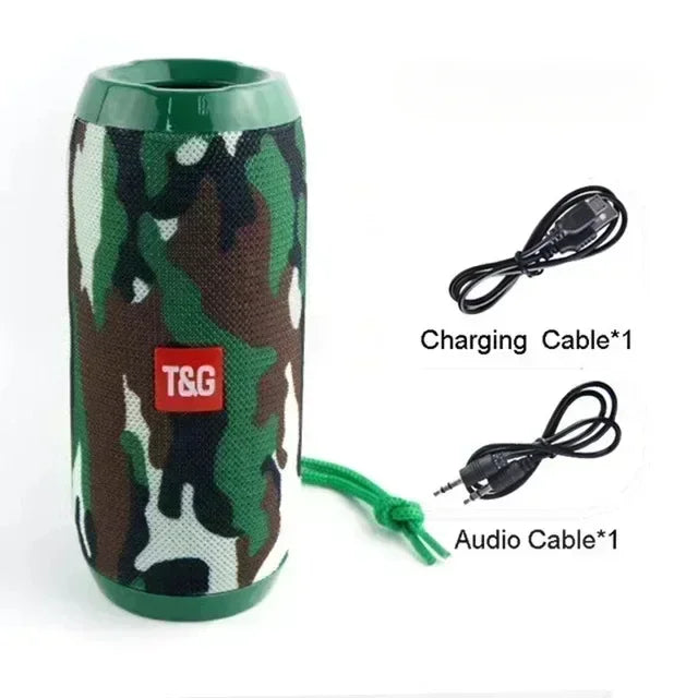 Portable Wireless Bluetooth Speaker – Outdoor Waterproof Subwoofer with Stereo Surround, FM Radio, TF Card Support