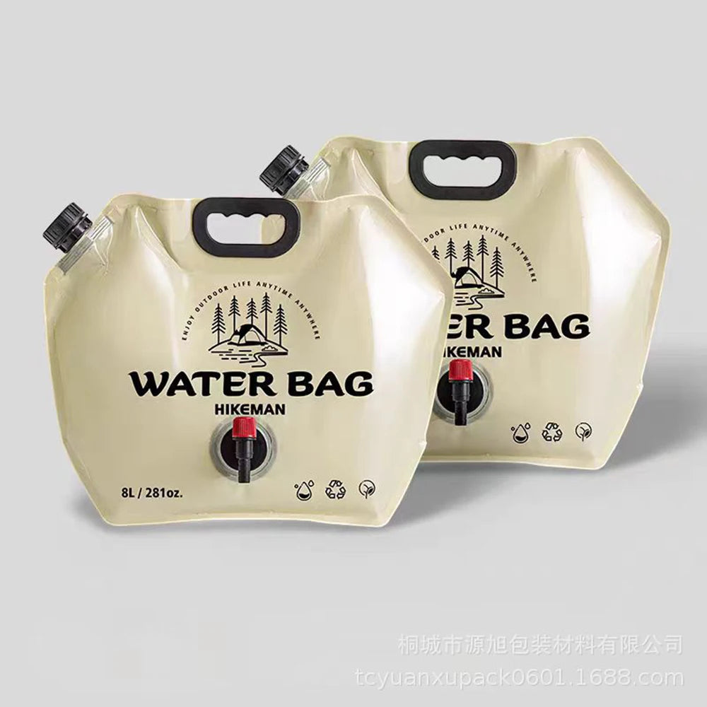 💧Survival Kit - 8L Portable Foldable Water Storage Bag – Outdoor Large Capacity Food-Grade Water Carrier for Camping, Hiking & Car Use