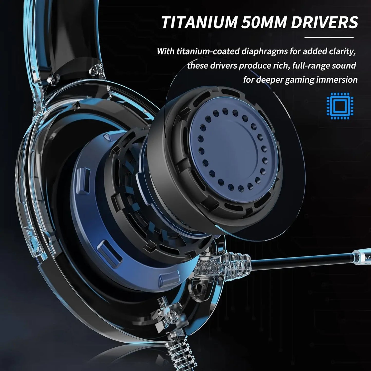 🎧 BINNUNE Wired Over-Ear Gaming Headset with Microphone for PC, PS5, PS4, Xbox One & Switch