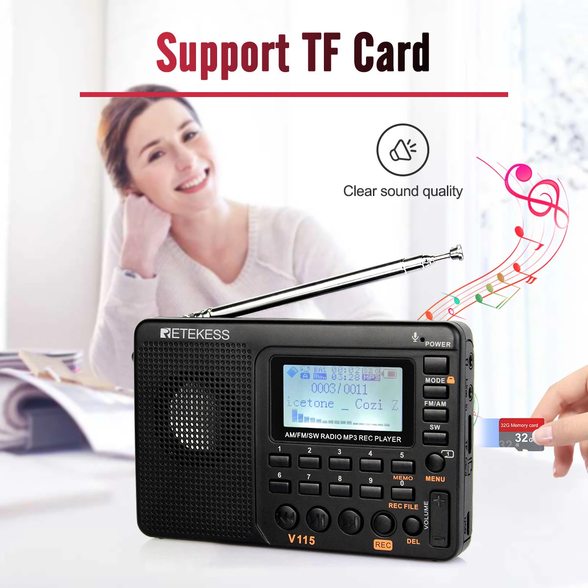 Ideal for Elders: Simple controls, clear display, and strong speaker make it user-friendly for seniors.