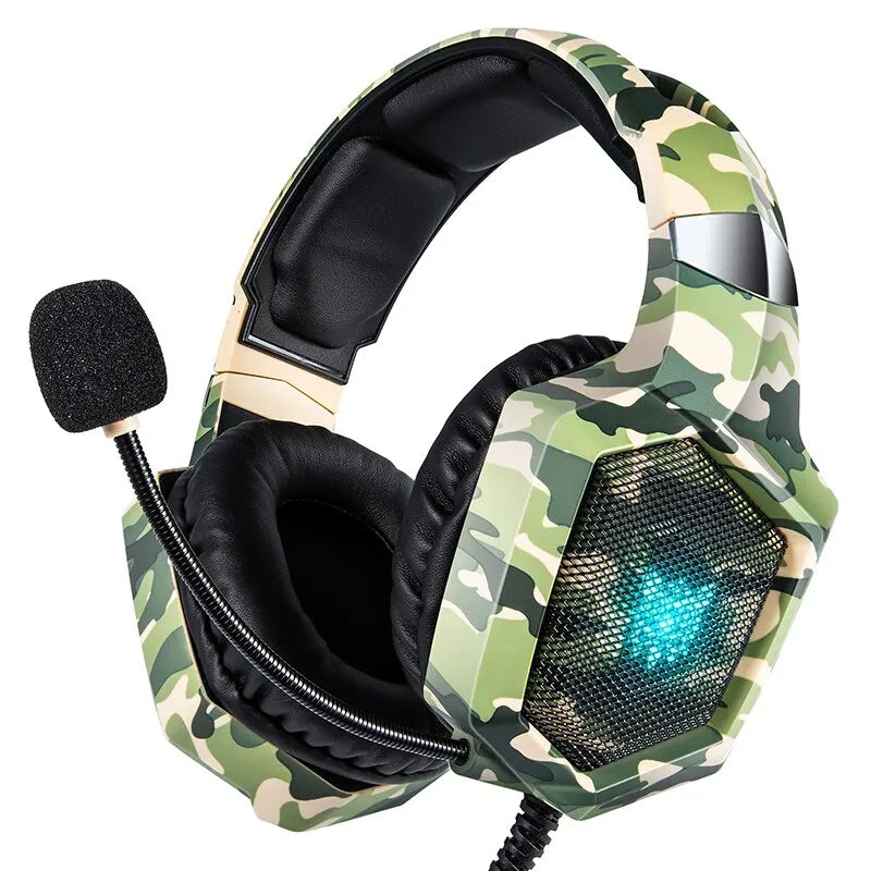 🎧 ONIKUMA Wired Stereo Gaming Headphones with Mic & LED Lights – Gamer Headset
