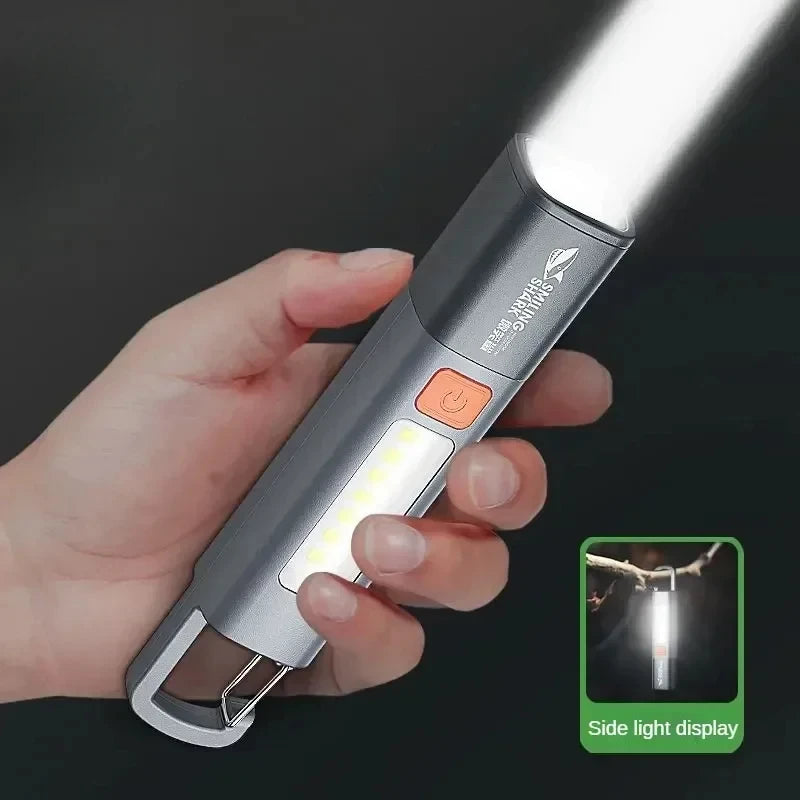 Survival Kit - Xiaomi Portable Outdoor Flashlight – Rechargeable LED Torch with Zoom Focus & Side Floodlight for Long-Range Illumination