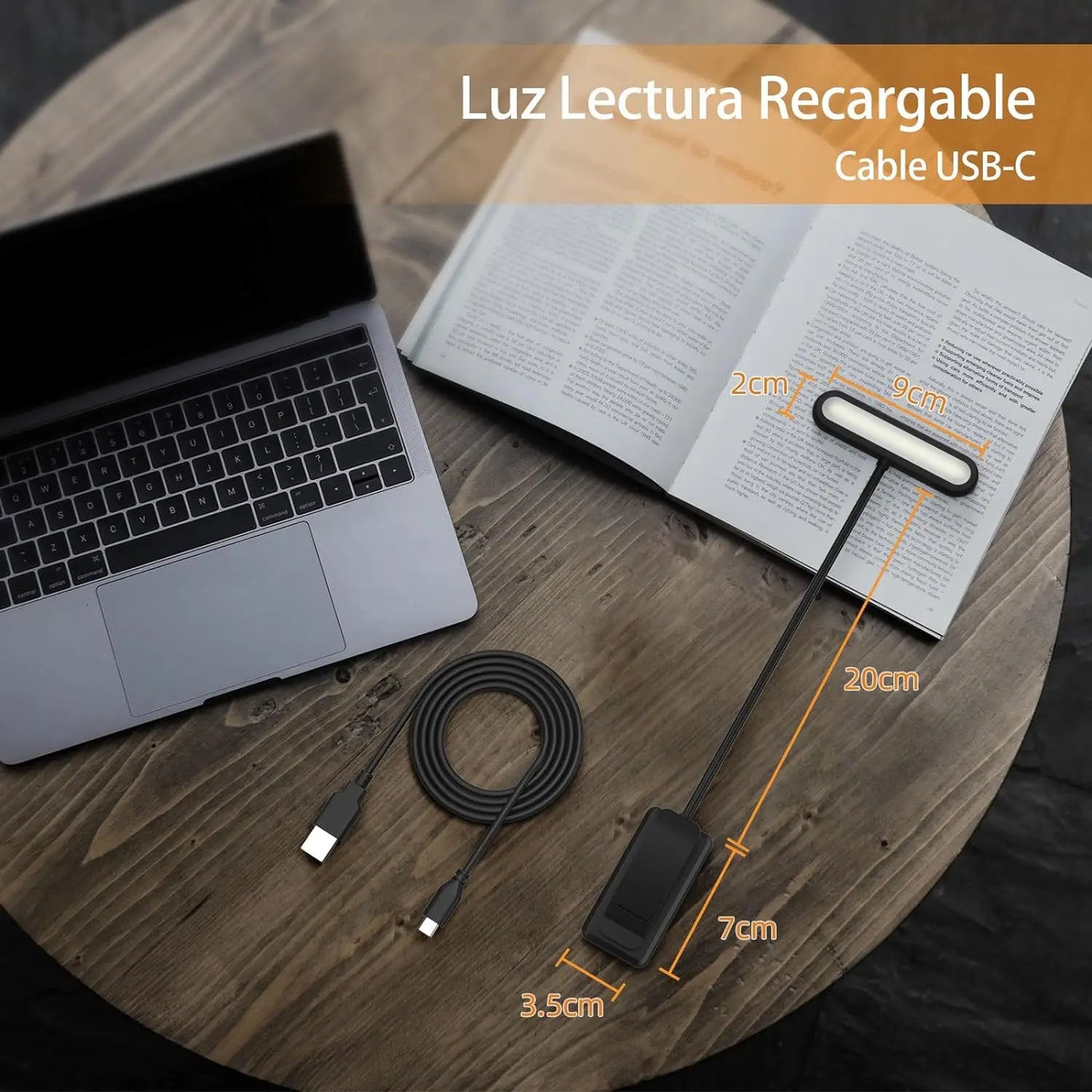 📚 14 LEDs Book Light – Rechargeable Clip-On Reading Lamp