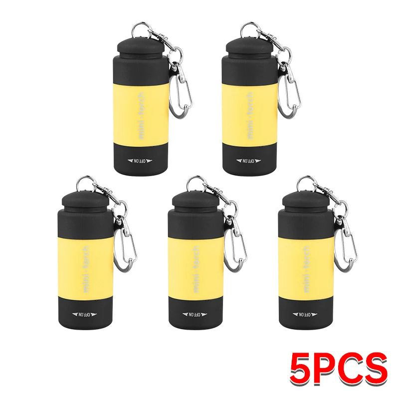 Survival Kit - Mini LED Keychain Flashlight – USB Rechargeable, Pocket Torch for Outdoor Camping, Hiking & Emergencies