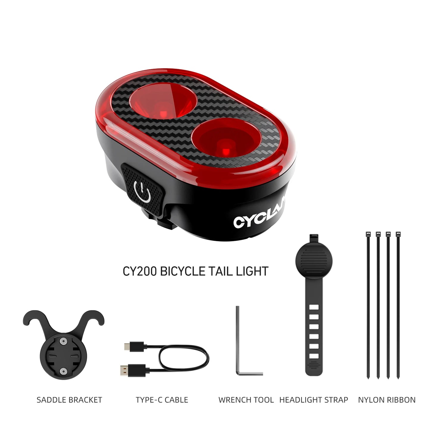 🚴♂️ CYCLAMI CY300T Smart Bicycle Front & Rear Brake Sensing Light – Waterproof MTB & Road Bike Accessory