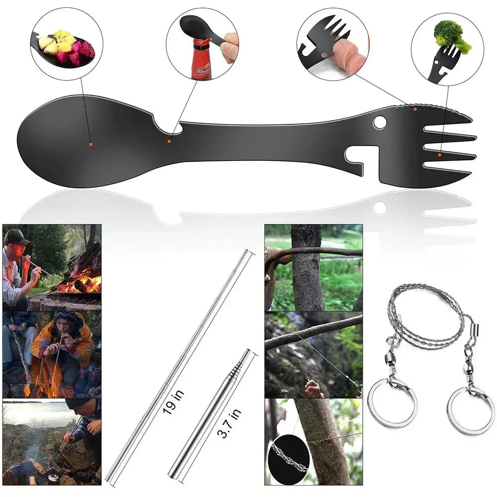 Survival Kit - Multifunction Survival Gear Kit – Tactical Emergency Tools for Camping, Hiking, and Outdoor Adventures