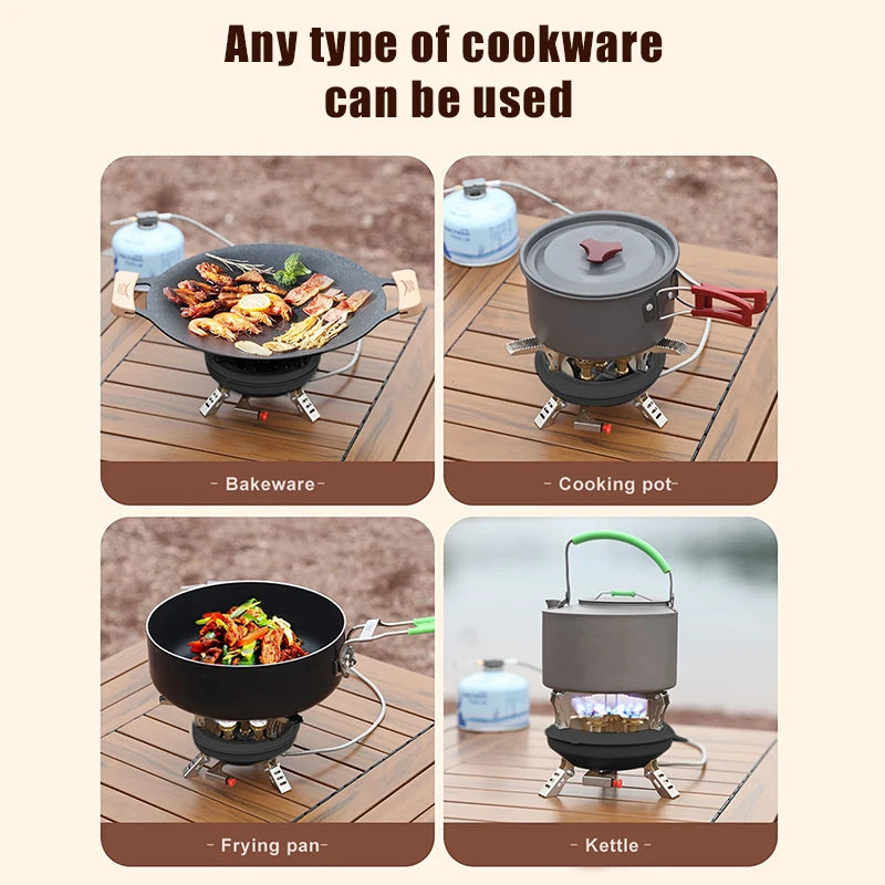 Survival Kit - BRS-201A Portable Camping Gas Stove – 16000W High-Pressure Butane/Propane Burner with Piezo Ignition, Foldable Outdoor Emergency Cooker