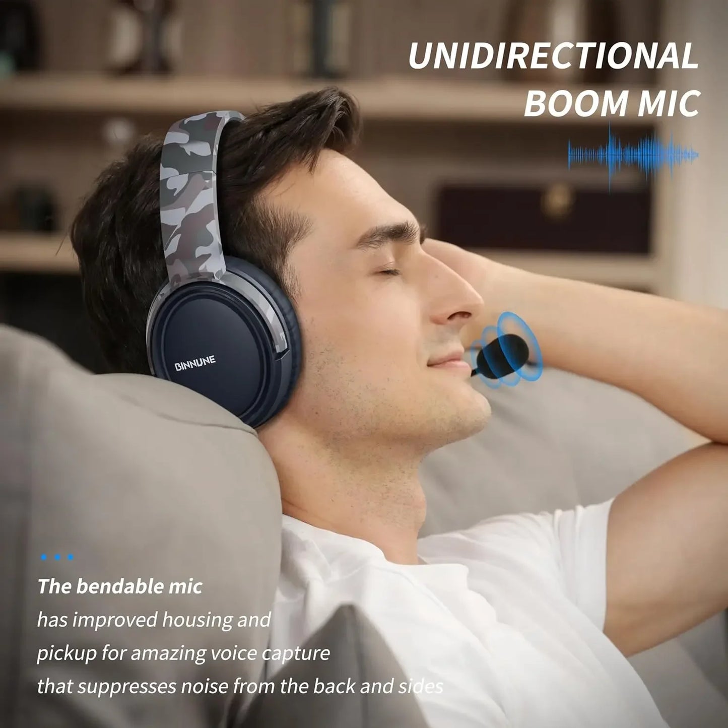 🎧 BINNUNE Wired Over-Ear Gaming Headset with Microphone for PC, PS5, PS4, Xbox One & Switch