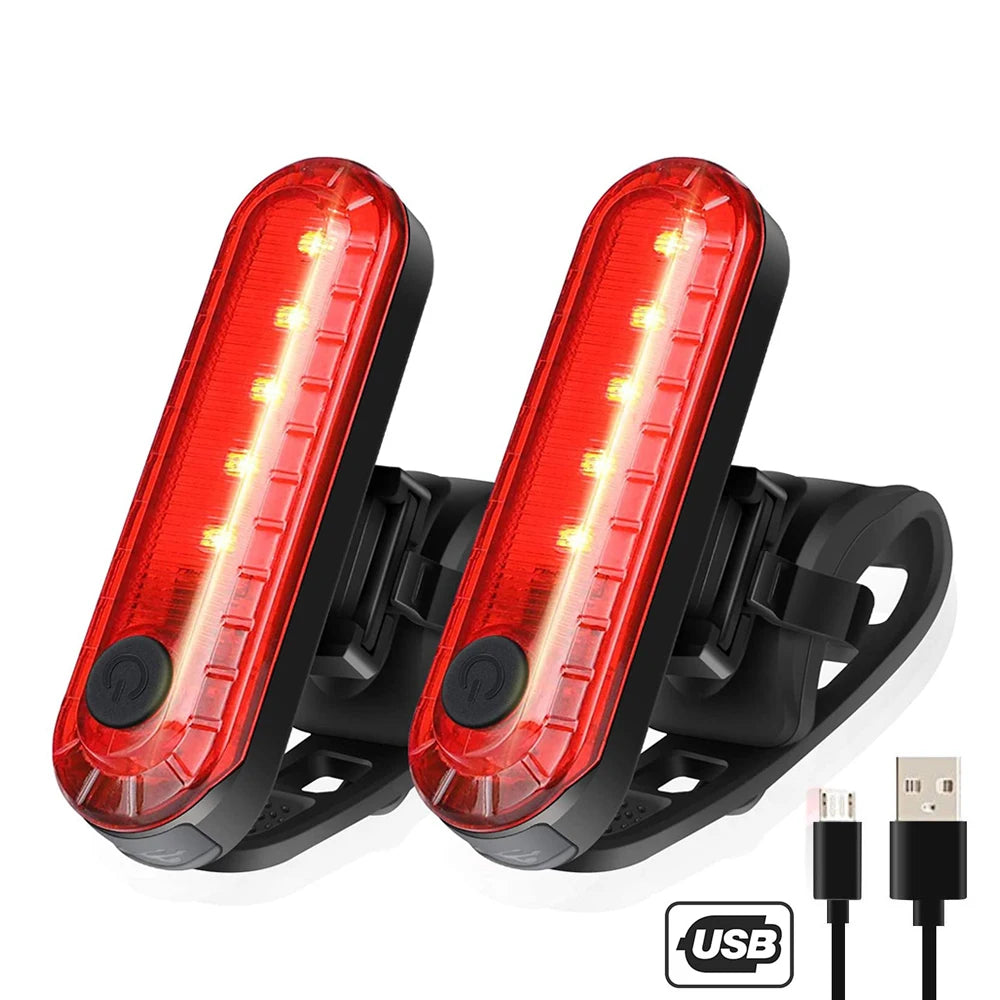 🔋 USB Rechargeable | 🚴♂️ Ultra-Bright Red Rear Bike Tail Light | 🔧 Easy to Install | 🚨 Bicycle Safety Light