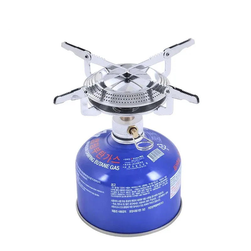 🔥Survival Kit - Portable Windproof Camping Gas Stove – Foldable Backpacking Stove Head with Electronic Ignition for Outdoor Cooking, Hiking, Picnic & Mountaineering