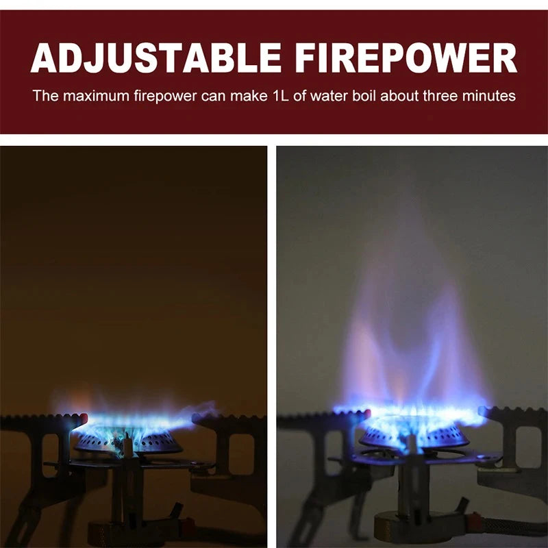 Survival Kit - Portable Outdoor Gas Stove – 3500W Folding Camping Burner for Hiking, Travel, and Picnic Use