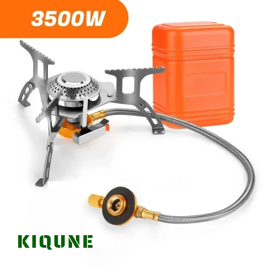 Survival Kit - Portable Outdoor Gas Stove – 3500W Folding Camping Burner for Hiking, Travel, and Picnic Use