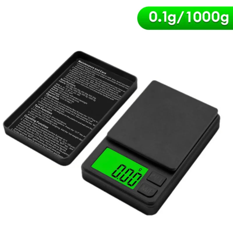 ⚖️ Precision Pocket Scale – 1000g x 0.1g Digital Mini Scale for Jewelry, Food, Grains & More