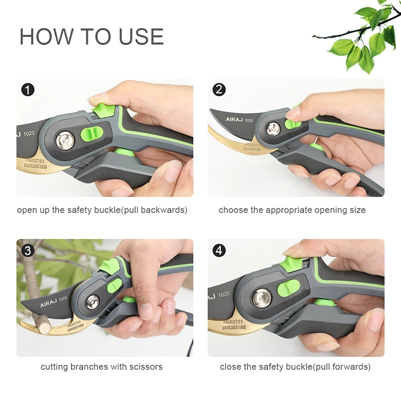 🌱 AIRAJ Garden Pruning Shears & Folding Saw Set Horticulture Tools for Shrub Trimming, Orchard Maintenance & Landscaping