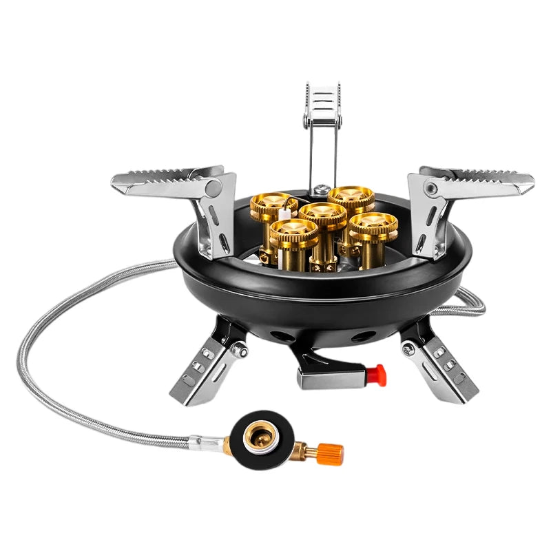 Survival Kit - BRS-201A Portable Camping Gas Stove – 16000W High-Pressure Butane/Propane Burner with Piezo Ignition, Foldable Outdoor Emergency Cooker
