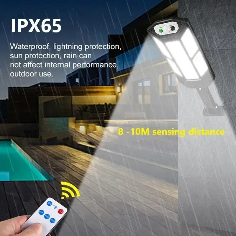 🌞 Newest Solar LED Light 300000LM 🔋 Outdoor Solar Lamp 🚶 Motion Sensor 🌗 4 Modes 💧 Waterproof IP65 🌿 Garden Street Yard Lantern
