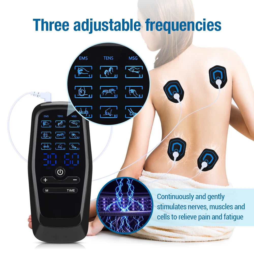 🩺 TENS & EMS Muscle Stimulator – Digital Physiotherapy Device 💆 Electric Acupuncture Massager | Slimming & Body Therapy Machine | Electro Stimulator