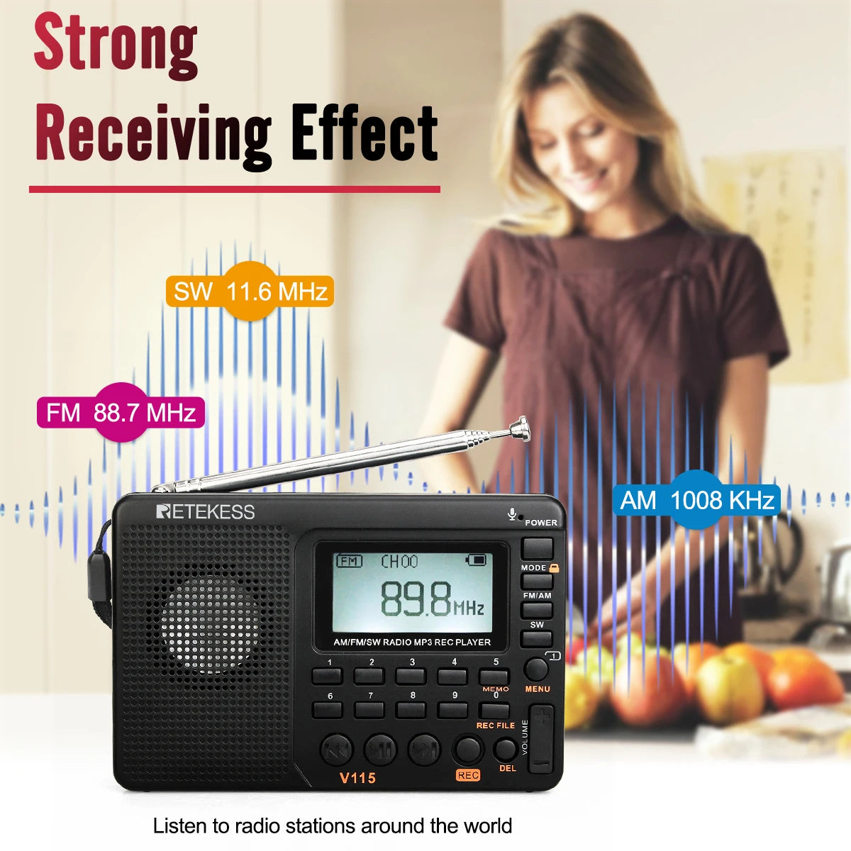 Ideal for Elders: Simple controls, clear display, and strong speaker make it user-friendly for seniors.