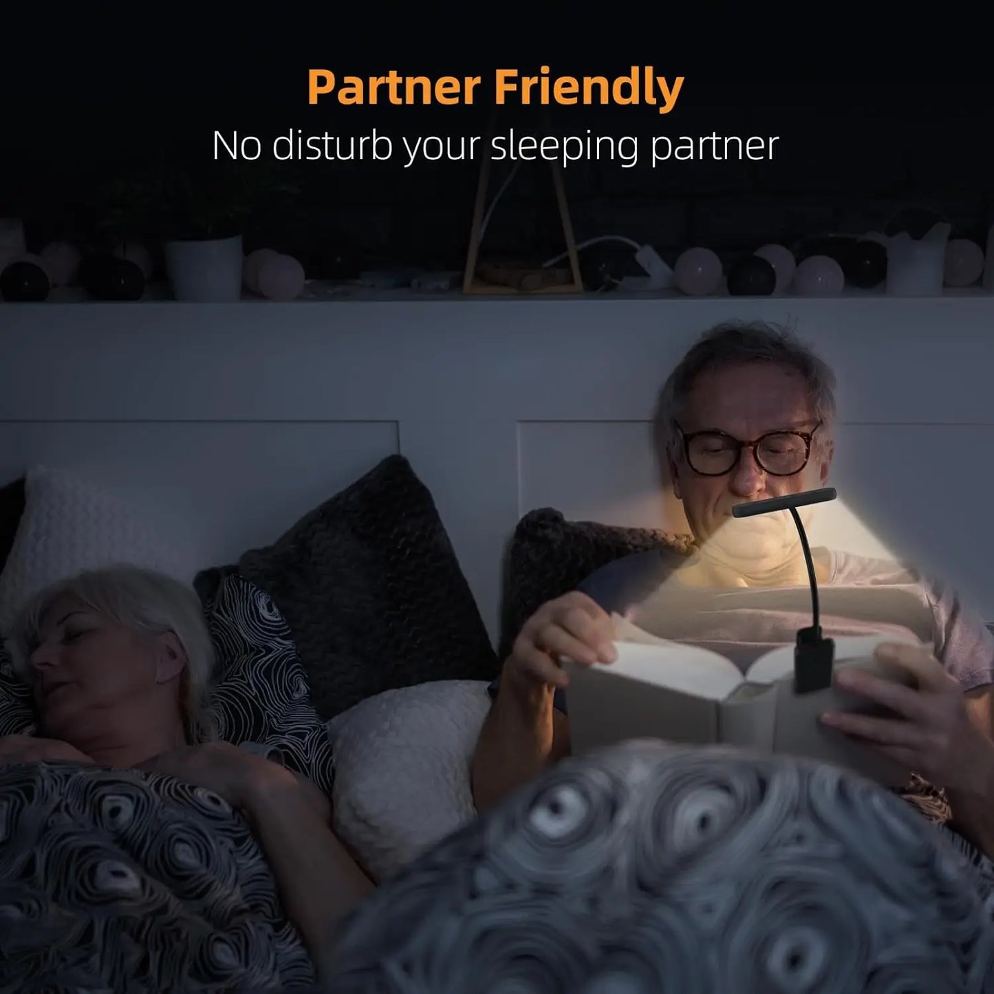 📚 14 LEDs Book Light – Rechargeable Clip-On Reading Lamp