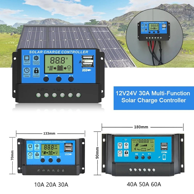 ☀️ 1000W 12V Solar Panel Kit with 60A/100A Controller Portable Solar Cell Charger for Phone, RV, Car, MP3, Tablet – Ideal for Outdoor Power & Battery Charging