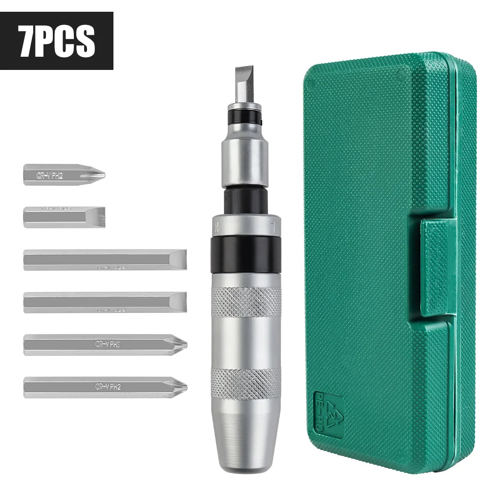 🔩 7/13 Pcs CR-V Manual Impact Screwdriver Kit Reversible | Portable | High Torque | Hand Repair Tools