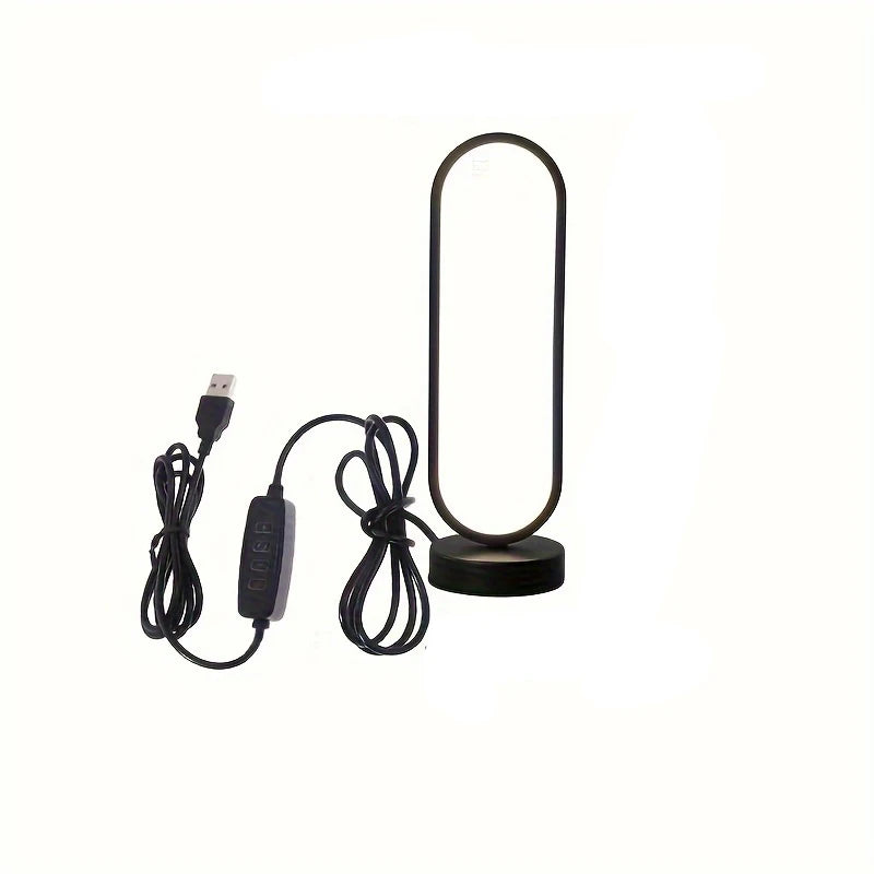 💡 1PC LED Ring Lamp – 3-Color Dimmable Bedside & Living Room Night Light
