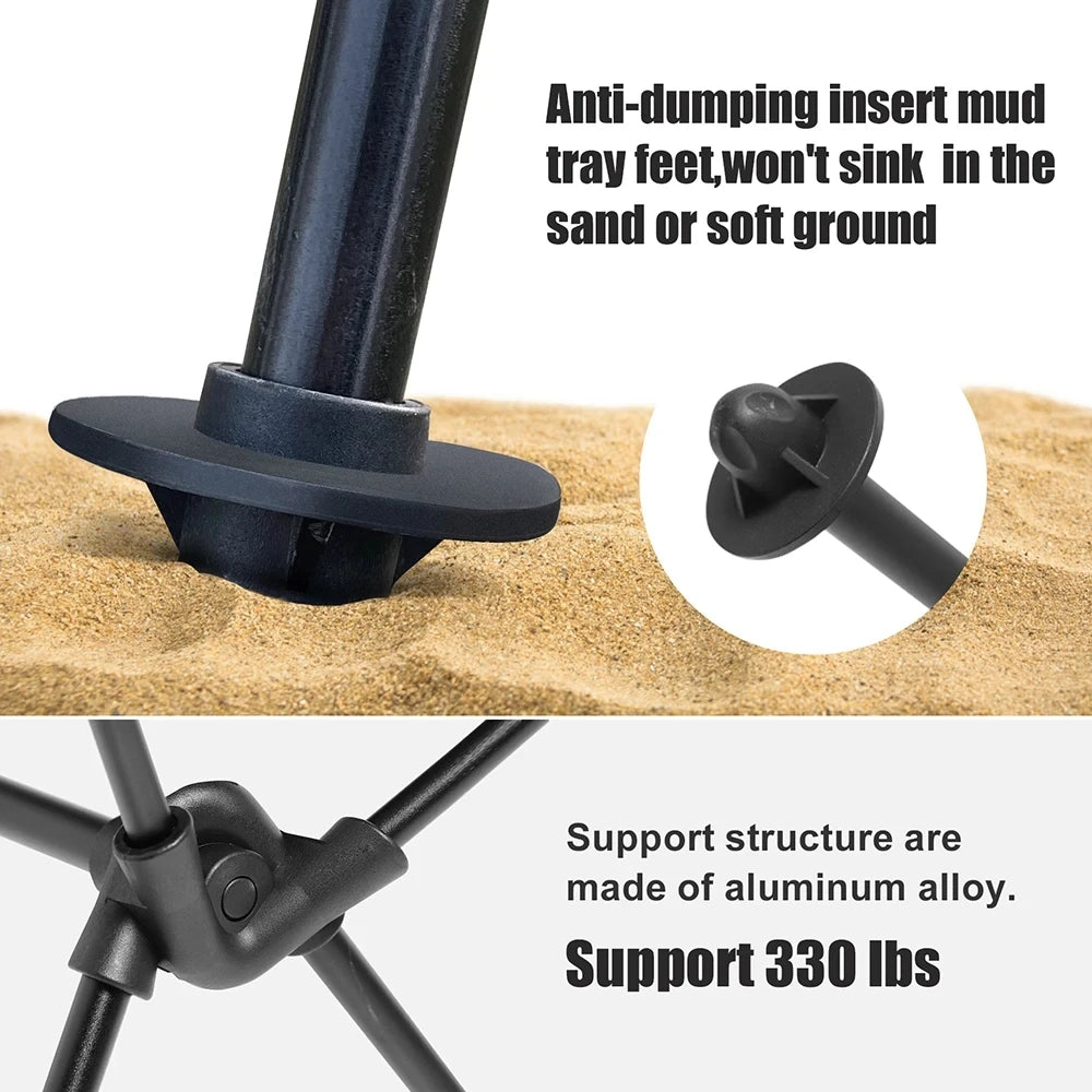 🪑 WESTTUNE Portable Folding Camping Chair with Headrest – Lightweight Aluminum Alloy Outdoor Chair for Travel, Fishing & Hiking