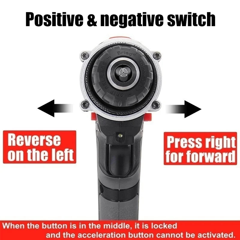 🔋 21V Cordless Impact Drill & Electric Screwdriver ⚡ Mini Wireless Hammer Drill | Lithium-Ion Battery | Portable Power Tool