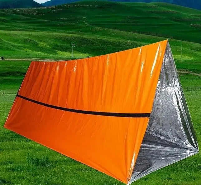 🆘 Survival kit - 2-Person Emergency Survival Tent Kit – Waterproof Mylar Bivy, Thermal Blanket, Reusable Tube Shelter for Outdoor & SOS Use