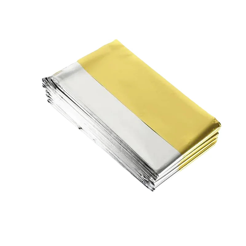 🆘 Survival Kit - Outdoor Emergency Gold-Silver Survival Blanket – Waterproof Thermal Foil Rescue Blanket 130x210 cm
