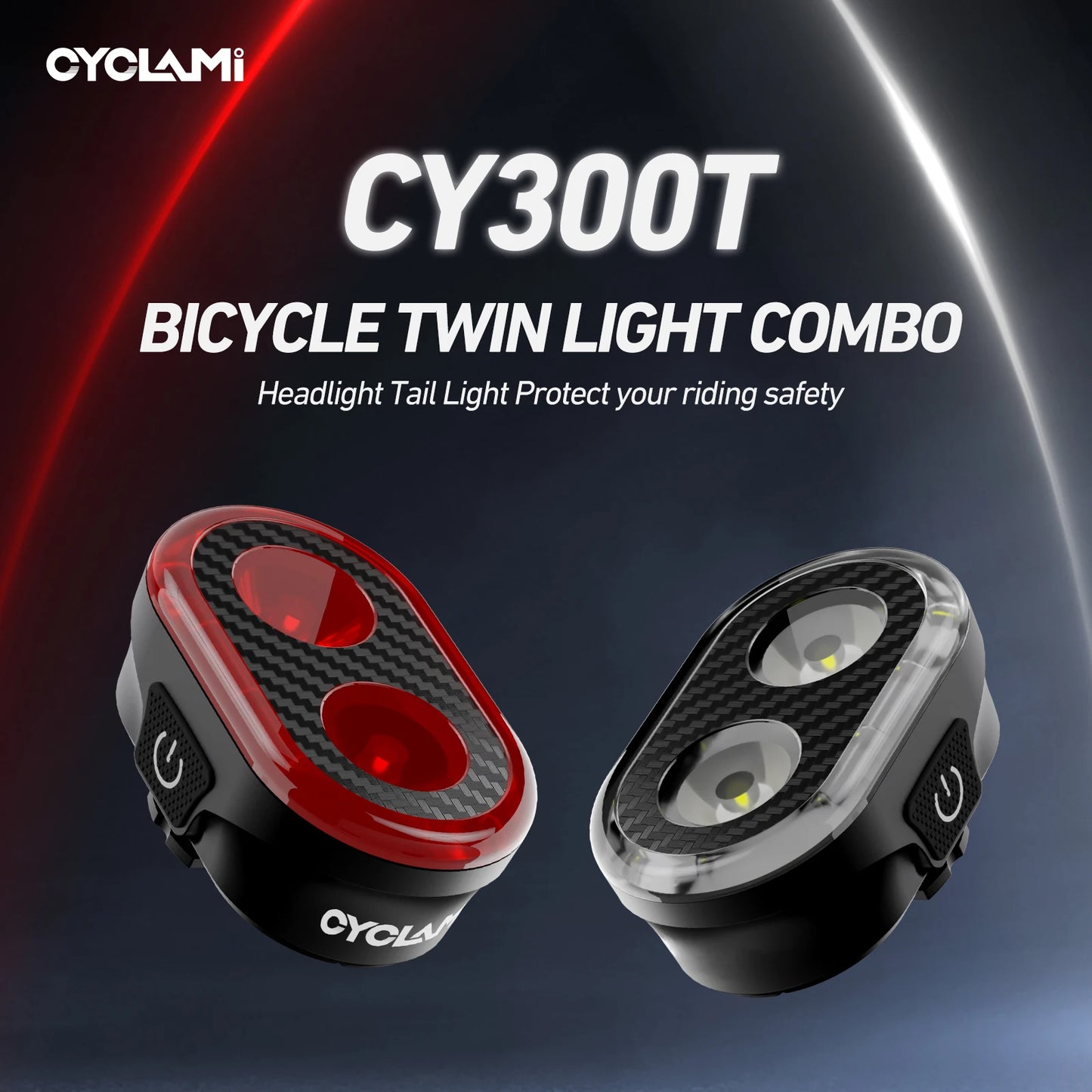 🚴♂️ CYCLAMI CY300T Smart Bicycle Front & Rear Brake Sensing Light – Waterproof MTB & Road Bike Accessory