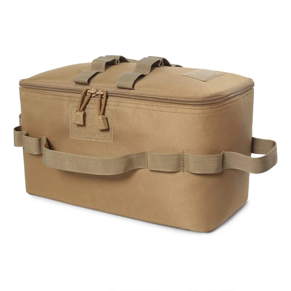Large Capacity Camping Storage Bag – Gas Tank, Ground Nail & Cookware Organizer for Outdoor Picnic Use