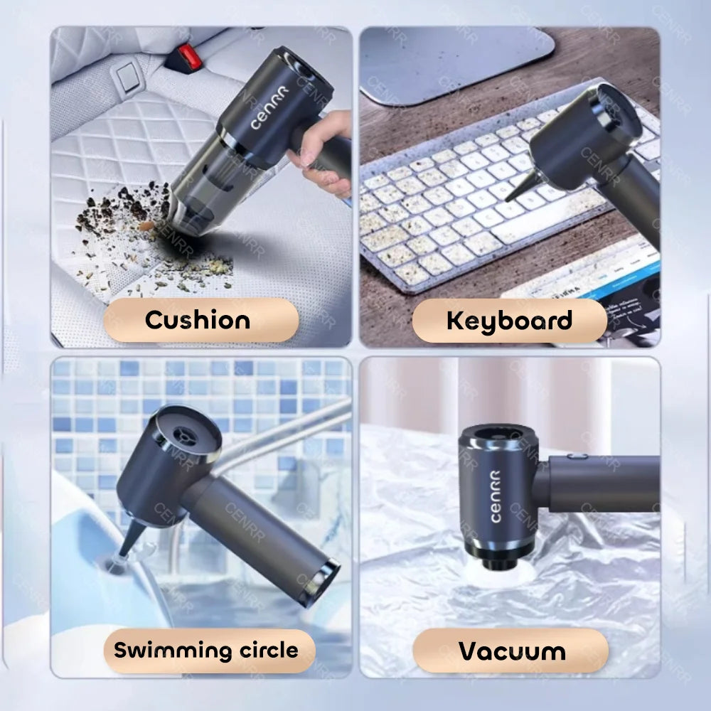 CENRR Mini Wireless Car Vacuum Cleaner – 21000PA Powerful Handheld Portable Cleaner for Car & Home