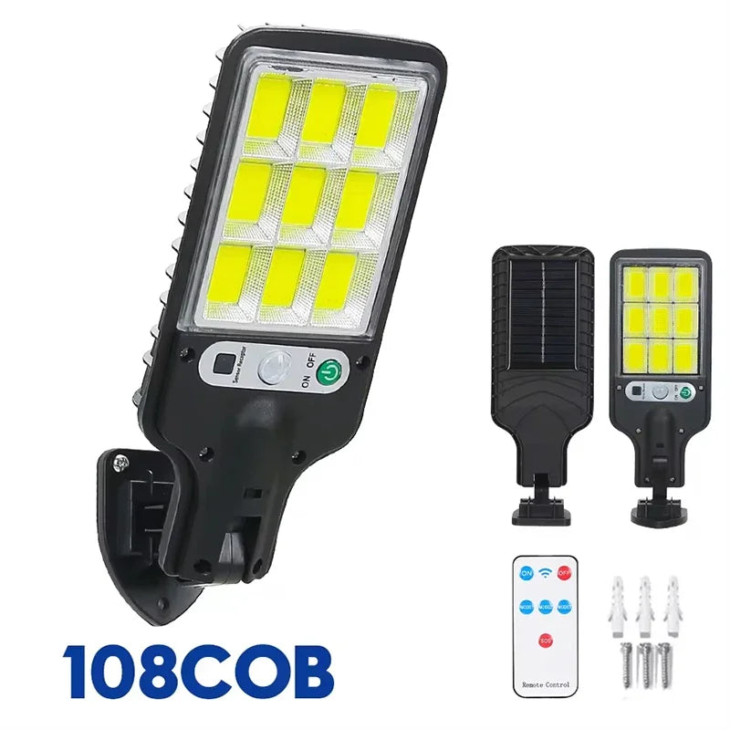 🌞 Newest Solar LED Light 300000LM 🔋 Outdoor Solar Lamp 🚶 Motion Sensor 🌗 4 Modes 💧 Waterproof IP65 🌿 Garden Street Yard Lantern