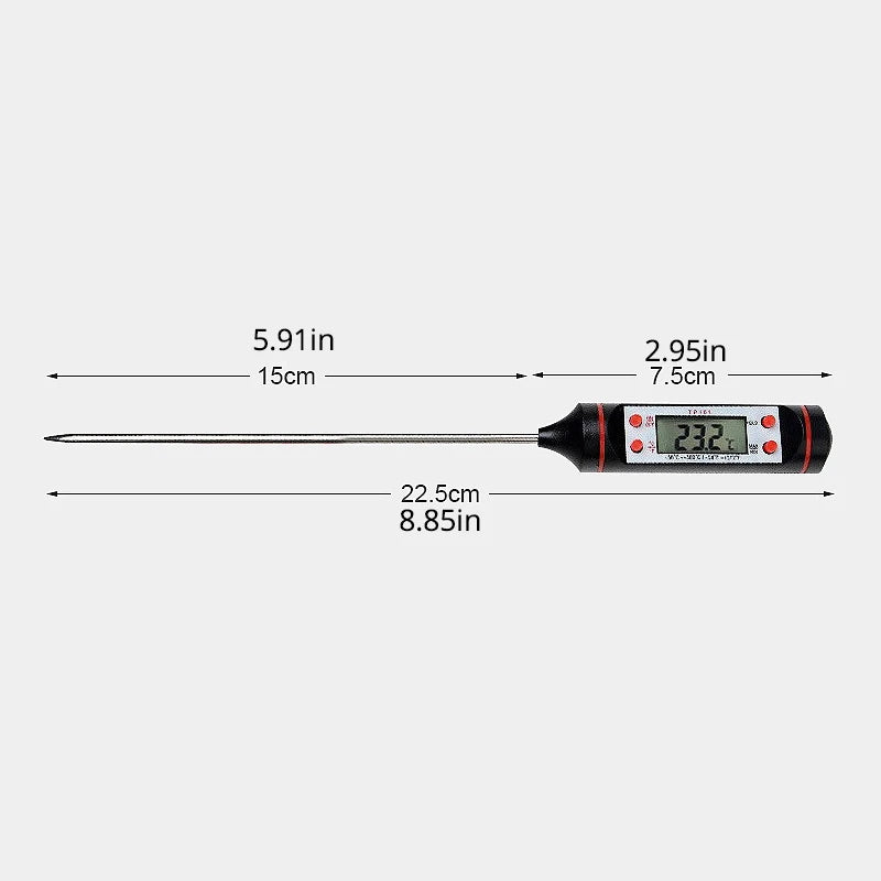 🌡️ Digital Kitchen Food Thermometer – Electronic Probe with LCD Display for Baking, Liquids, Meat & Grill Cooking