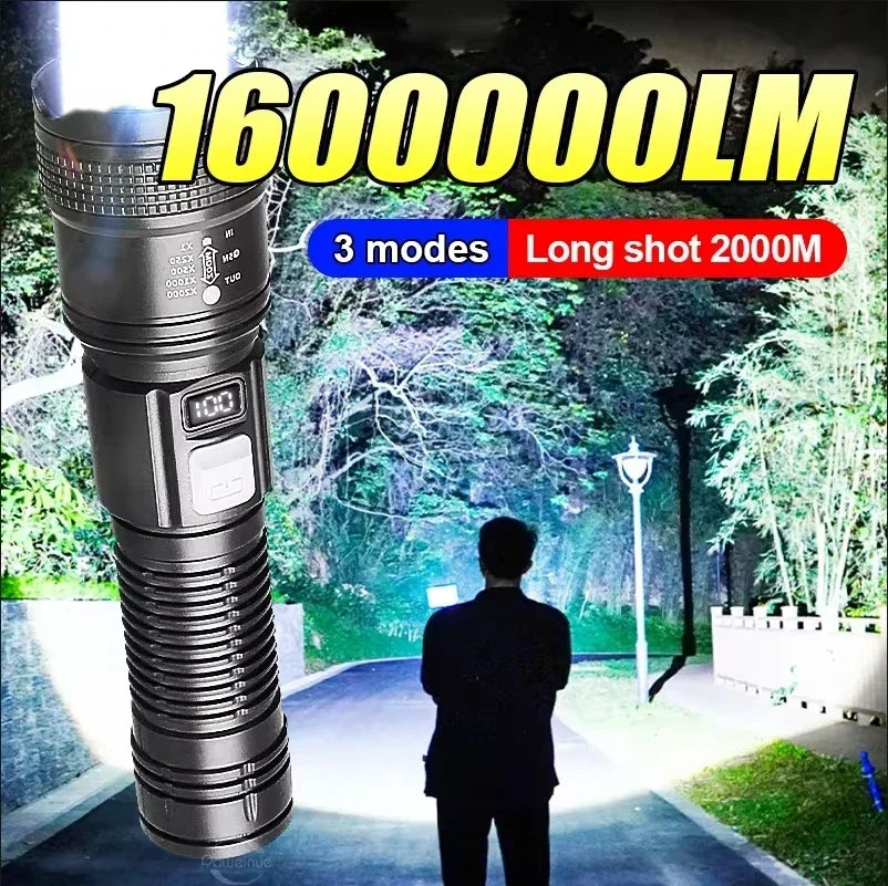 Survival Kit - Heinast LED Rechargeable Zoom Flashlight – Waterproof, Adjustable Focus, Long-Range Beam for Camping & Outdoor Use