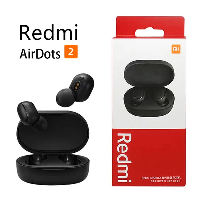 🎧 Xiaomi Redmi Airdots 2 Bluetooth Earphones – Mini Wireless In-Ear Earbuds with Mic for Music, Gaming, Sports & Outdoor Use