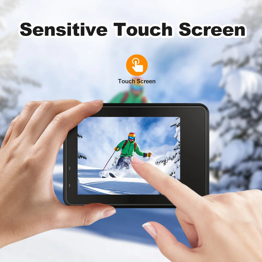 📷 5K Action Camera | 4K60FPS | 🖥️ 2.0" Touch Screen | 🌐 Wi-Fi | 🔭 170° Wide Angle | 💧 30M Waterproof | 🏍️ Helmet Sports Video Recorder
