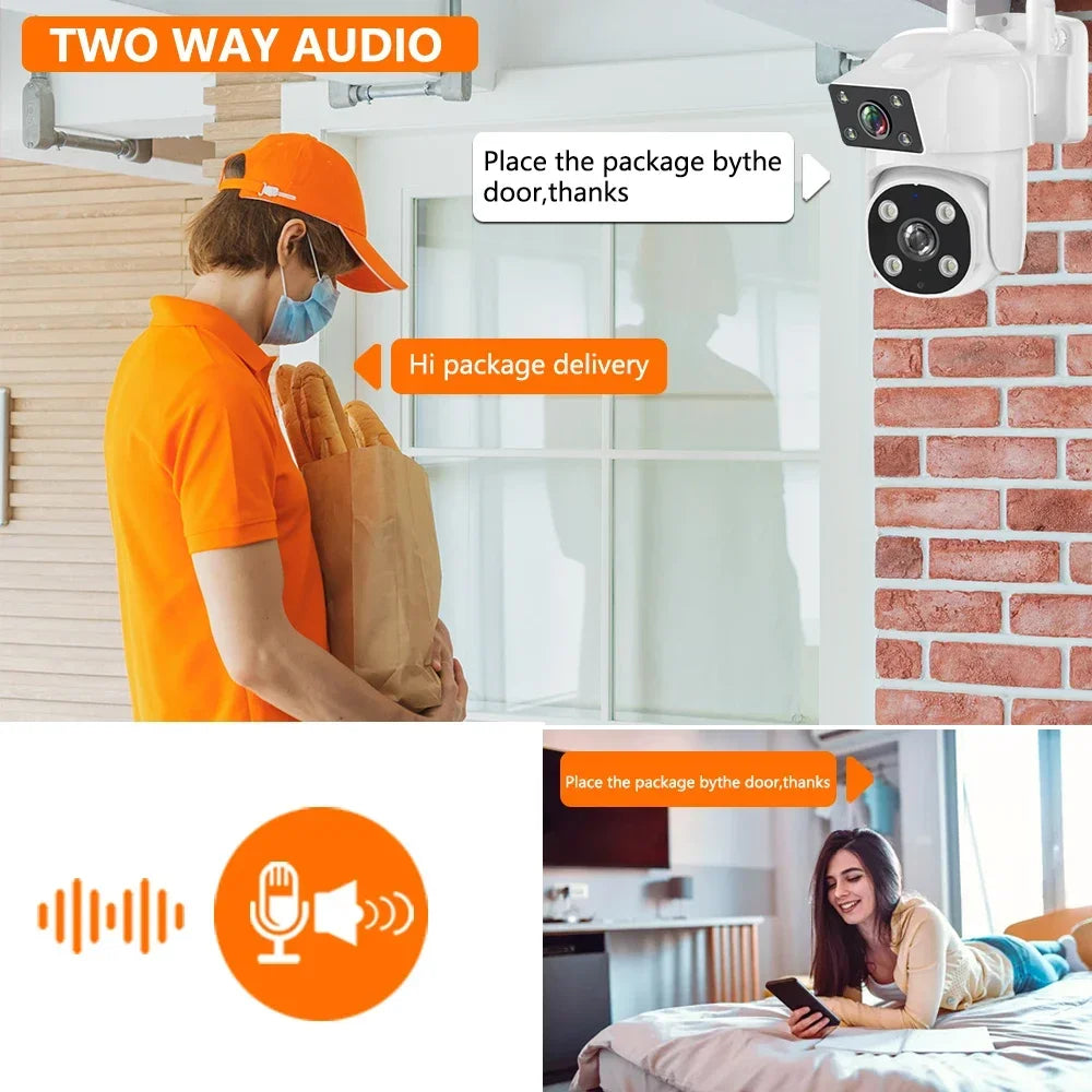 📸 Safety - O-KAM 4K 8MP Dual Lens WiFi PTZ Camera | 🔄 Auto Tracking | 🌈 Color Night Vision | 🎤 Two-Way Audio | 🛡️ Outdoor Security Surveillance