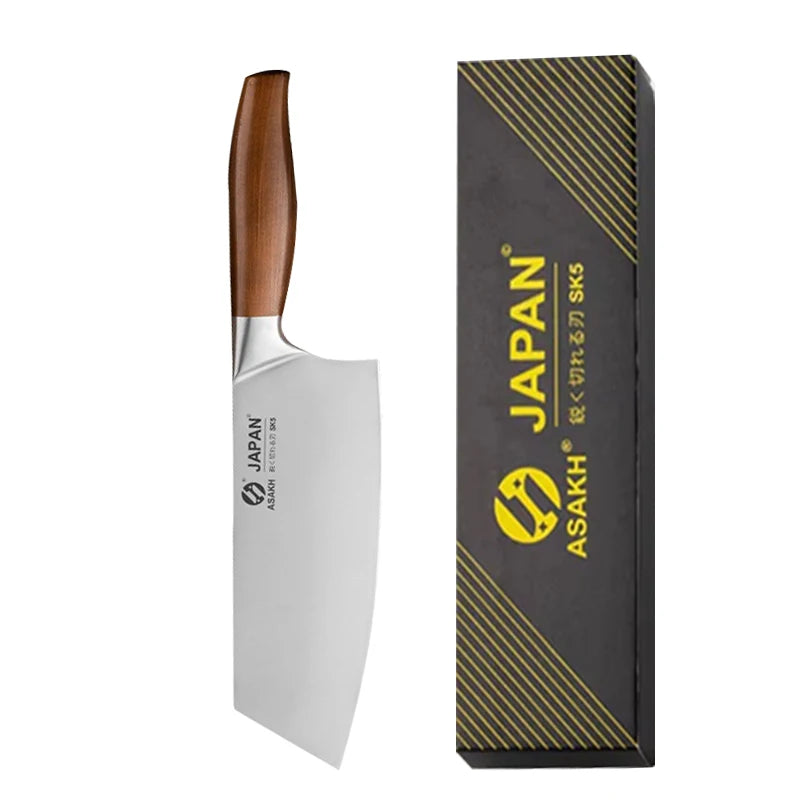 🔪 Professional Japanese Santoku Chef Knife – Stainless Steel Meat Cleaver & Fish Fillet Slicing Knife | Multipurpose Kitchen Cooking Tool