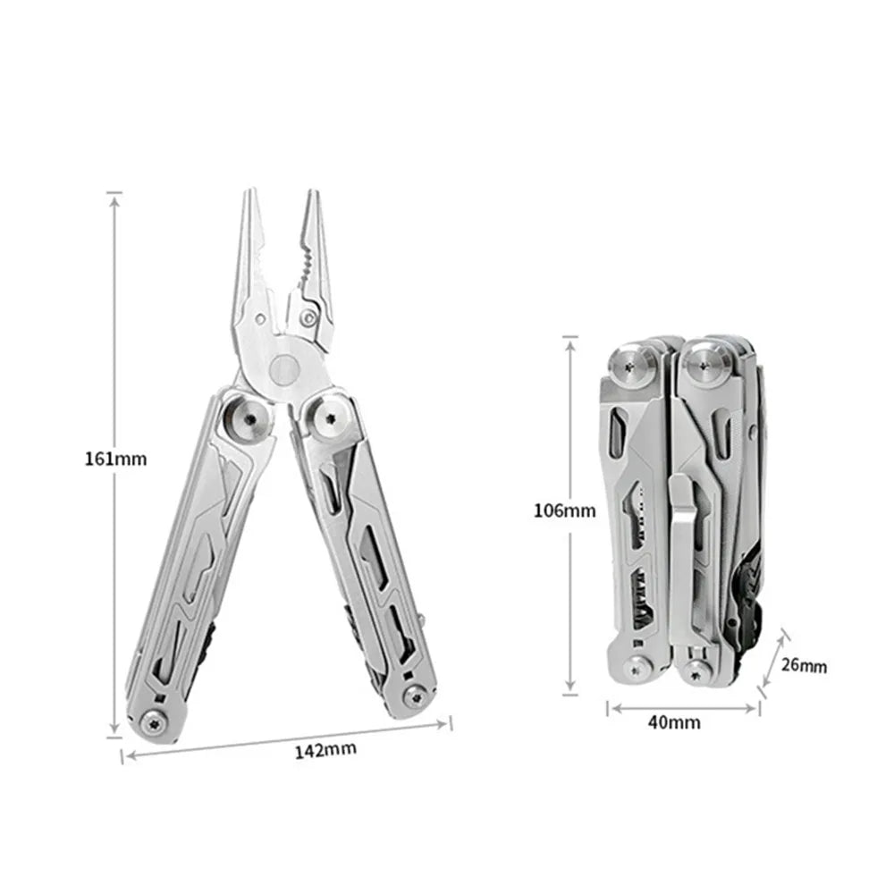 Survival Kit - 30-in-1 Camping Multitool – Folding Pliers with Wire Stripper, Knife & Mini Portable Hand Tools for Outdoor & Survival Use