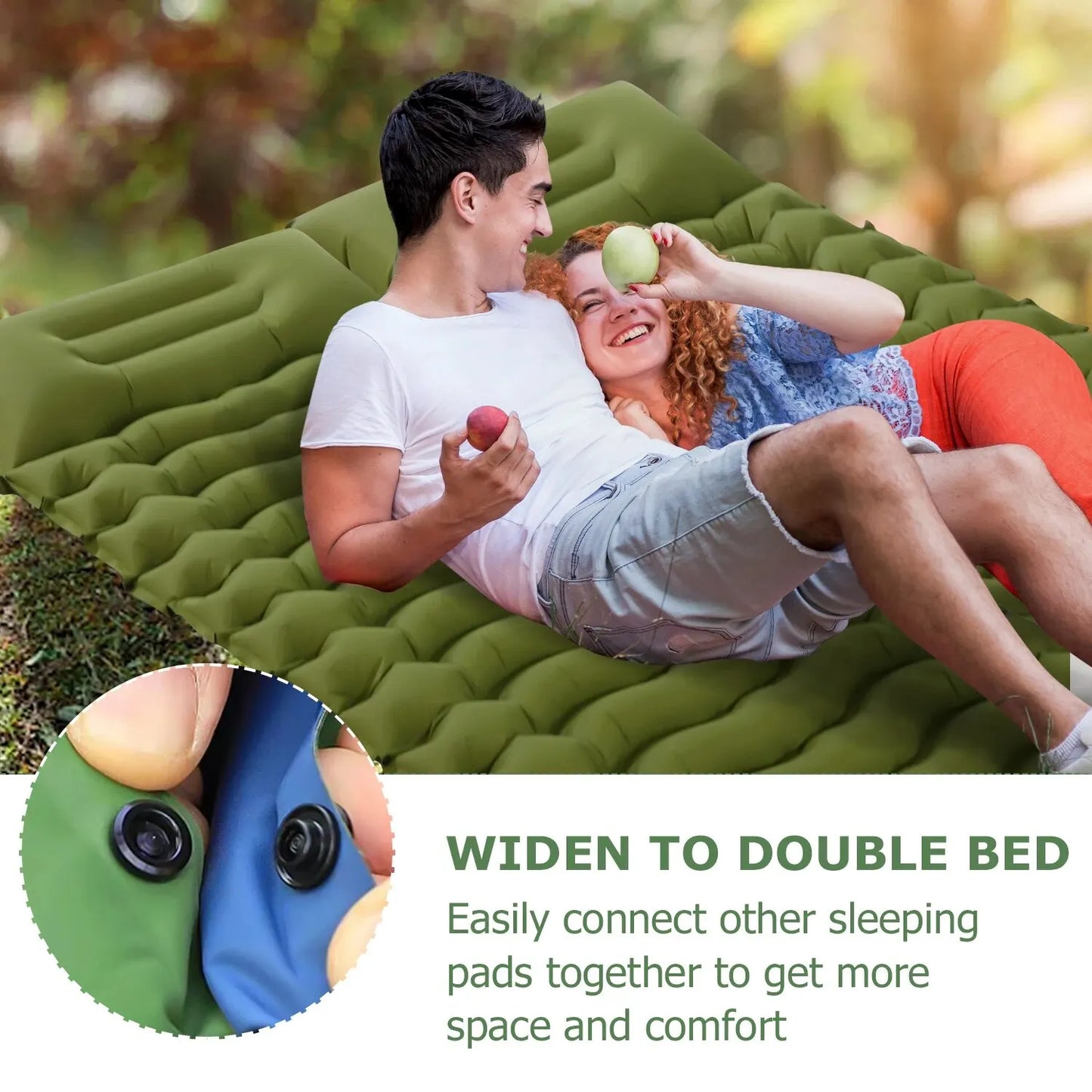 Survival Kit -WESTTUNE Outdoor Inflatable Sleeping Pad with Integrated Pillow and Pump – Lightweight and Thick Camping Mat
