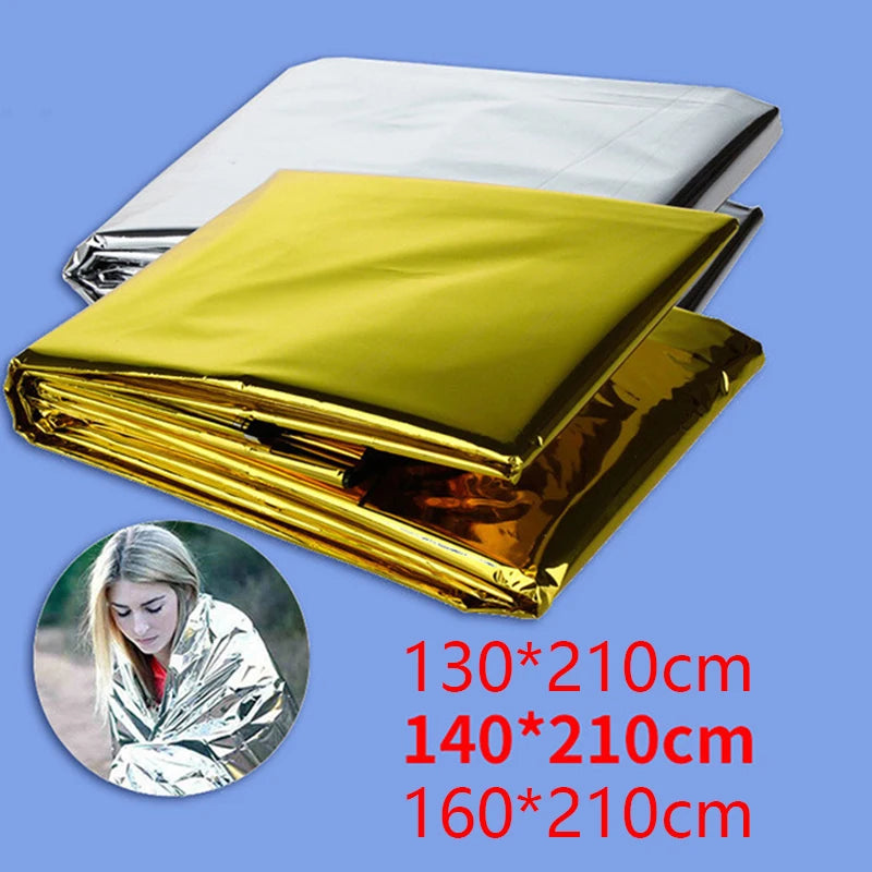 🛡️ Survival  Kit - Emergency Thermal Blanket – Waterproof & Windproof Foil Survival Blanket for First Aid, Camping, Hiking & Outdoor Rescue