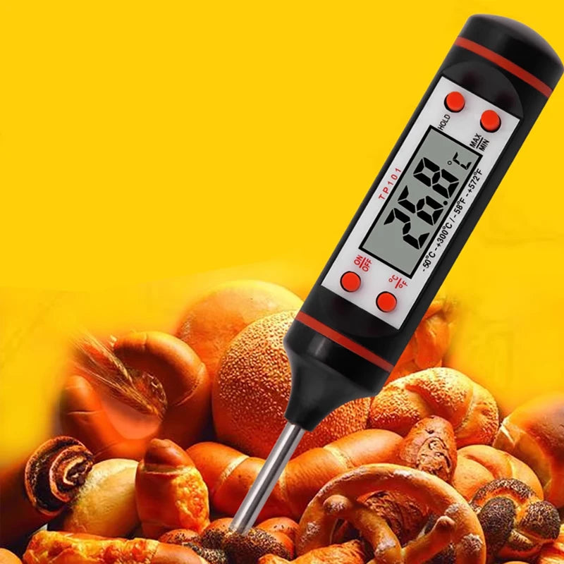 🌡️ Digital Kitchen Food Thermometer – Electronic Probe with LCD Display for Baking, Liquids, Meat & Grill Cooking
