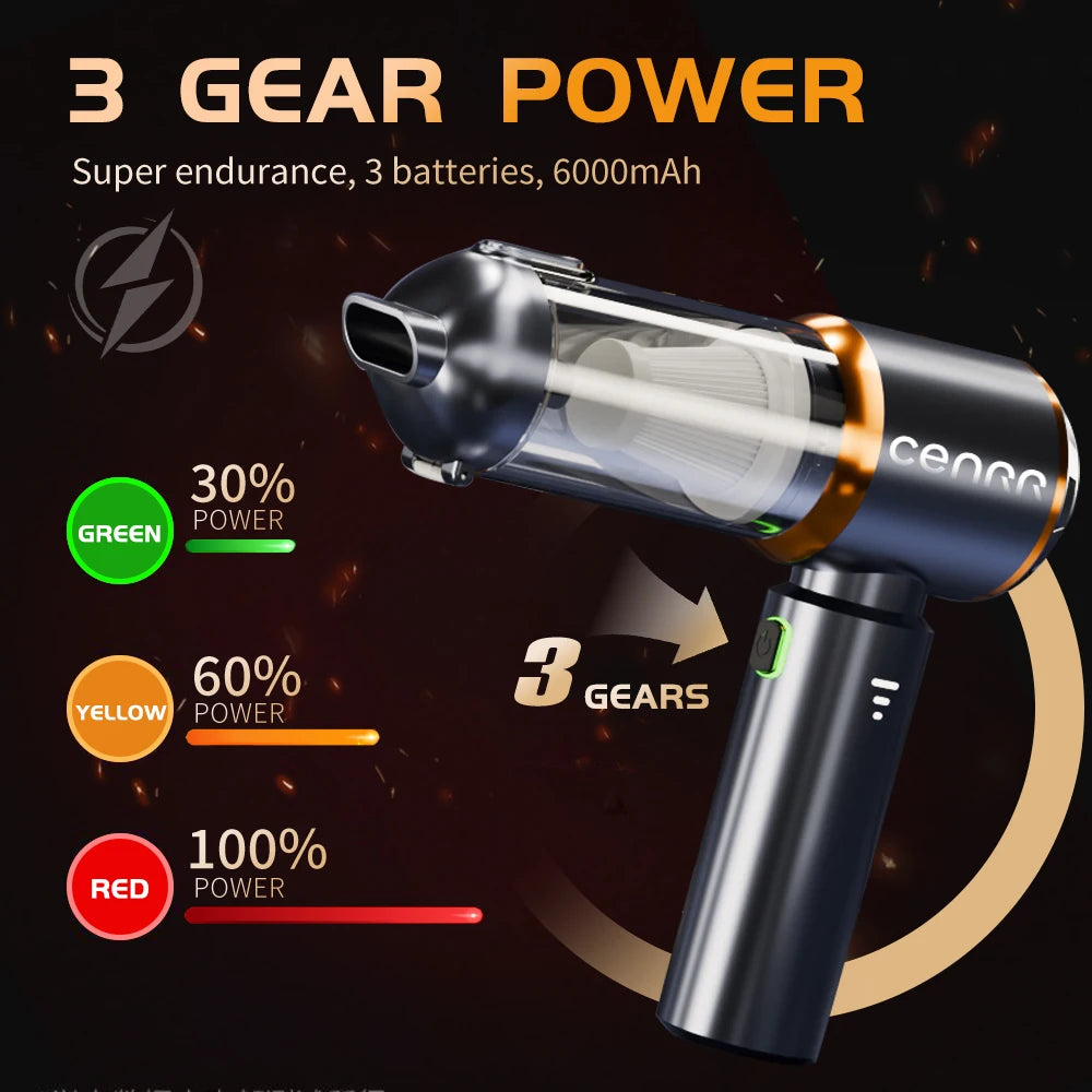 CENRR 998000PA Cordless Handheld Car Vacuum Cleaner – Powerful & Portable Wireless Cleaning Machine