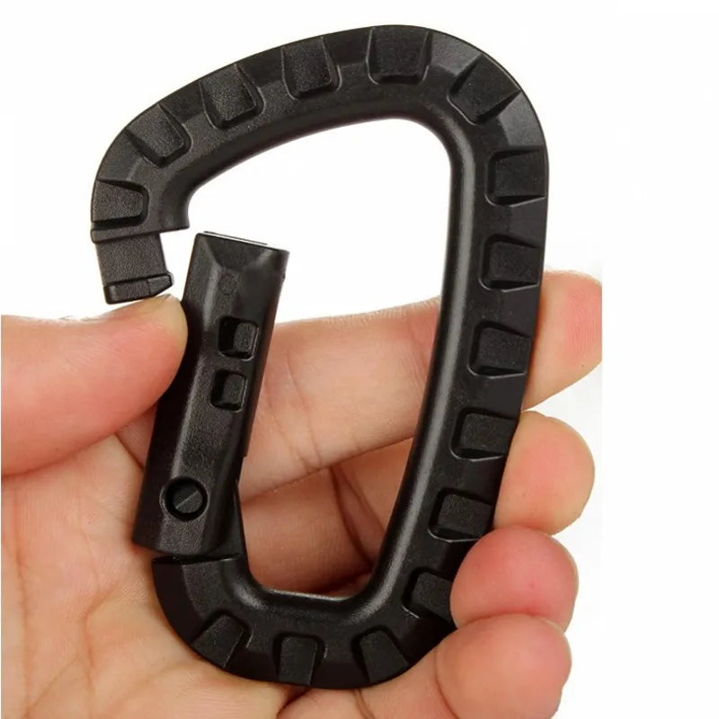 5PCS ITW Style Molle Keychain Clips – D-Ring Carabiner Hook for Tactical Belts, Outdoor Backpack, EDC & Survival Gea